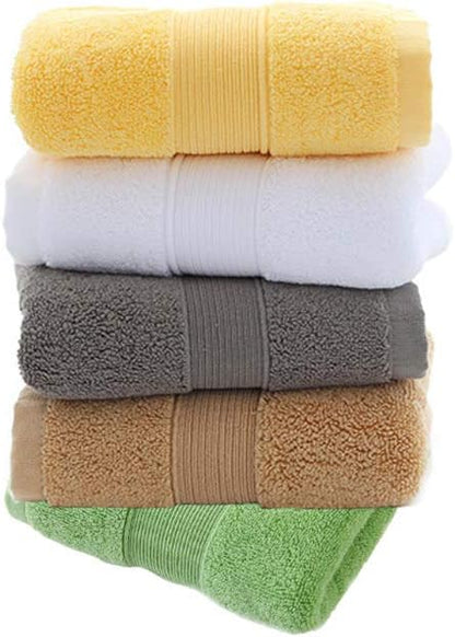 700GSM 2Piece Hand Towels -100% Cotton for Bathroom,Kitchen,Beauty,Spa,Gym,Household face Towel,Highly Absorbent Towels(13.7 x 29.5 Inches) (Yellow)