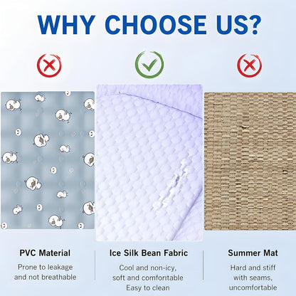 Pet Cooling Pad Mat for Dogs and Cats - Ice Silk Summer Cool Bed Blanket, for Dog Beds, Car, Indoor & Outdoor Use, Summer Cat Bed, Cool Pet Pad, Gel-Free (Gradient Yellow,S-11.8 * 15.7in)