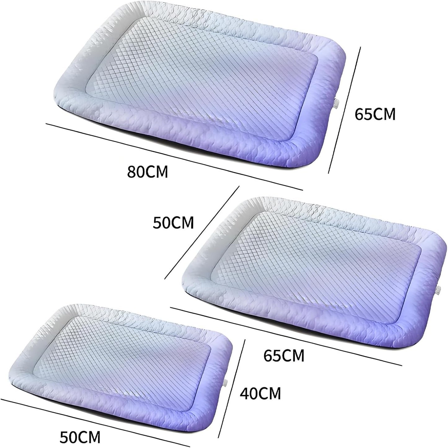 Pet Cooling Pad Mat for Dogs and Cats - Ice Silk Summer Cool Bed Blanket, for Dog Beds, Car, Indoor & Outdoor Use, Summer Cat Bed, Cool Pet Pad, Gel-Free (Gradient Yellow,S-11.8 * 15.7in)