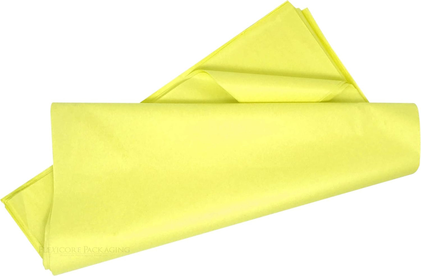 Orange Gift Wrap Tissue Paper | Size: 15 Inch X 20 Inch | Count: 10 Sheets | DIY Craft, Art, Wrapping, Crepe, Decorations, Pom Pom, Packing & Party (Light Yellow)