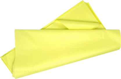 Orange Gift Wrap Tissue Paper | Size: 15 Inch X 20 Inch | Count: 10 Sheets | DIY Craft, Art, Wrapping, Crepe, Decorations, Pom Pom, Packing & Party (Light Yellow)