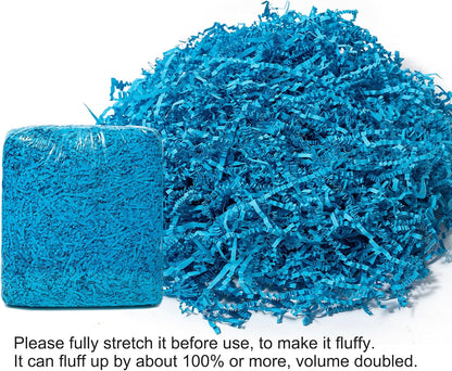 2 LB Crinkle Paper Filler Yellow Shredded Paper for Gift Box | Gift Basket Bag Filler - Grass Cushion Stuffing for Christmas Holiday Gift Wrapping Crinkle Cut Paper Shred Filler