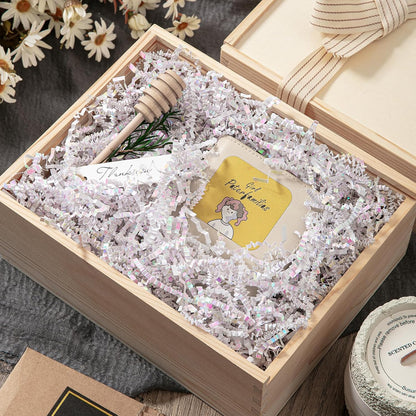 2 LB Crinkle Paper Filler Yellow Shredded Paper for Gift Box | Gift Basket Bag Filler - Grass Cushion Stuffing for Christmas Holiday Gift Wrapping Crinkle Cut Paper Shred Filler