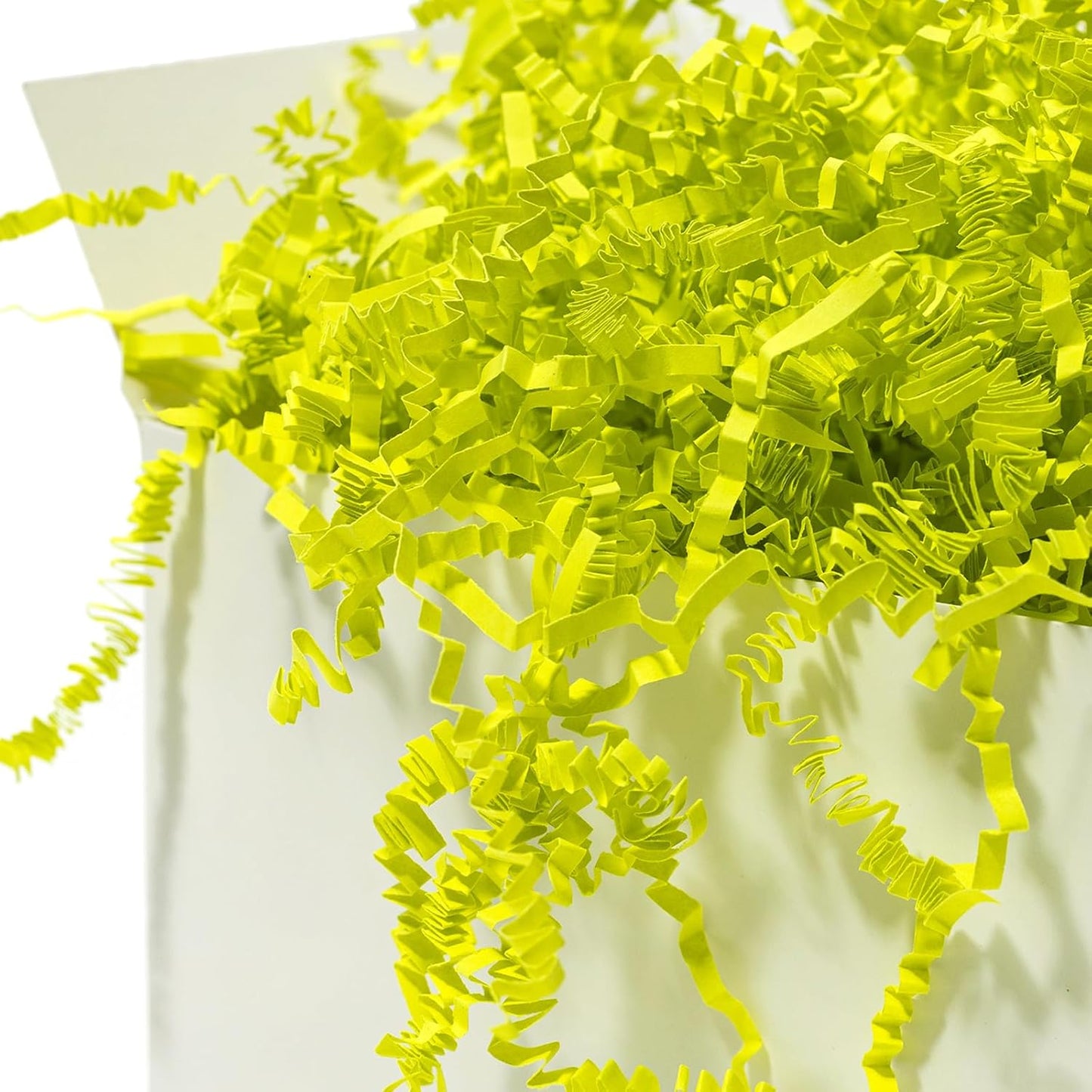 2 LB Crinkle Paper Filler Yellow Shredded Paper for Gift Box | Gift Basket Bag Filler - Grass Cushion Stuffing for Christmas Holiday Gift Wrapping Crinkle Cut Paper Shred Filler