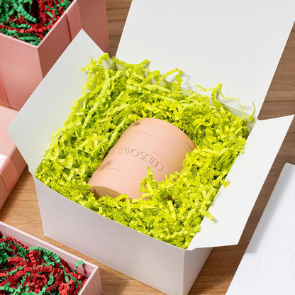 2 LB Crinkle Paper Filler Yellow Shredded Paper for Gift Box | Gift Basket Bag Filler - Grass Cushion Stuffing for Christmas Holiday Gift Wrapping Crinkle Cut Paper Shred Filler