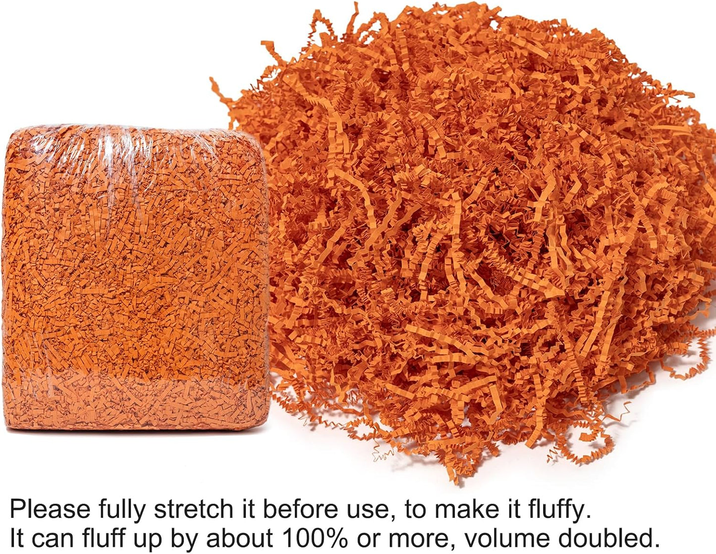 2 LB Crinkle Paper Filler Yellow Shredded Paper for Gift Box | Gift Basket Bag Filler - Grass Cushion Stuffing for Christmas Holiday Gift Wrapping Crinkle Cut Paper Shred Filler