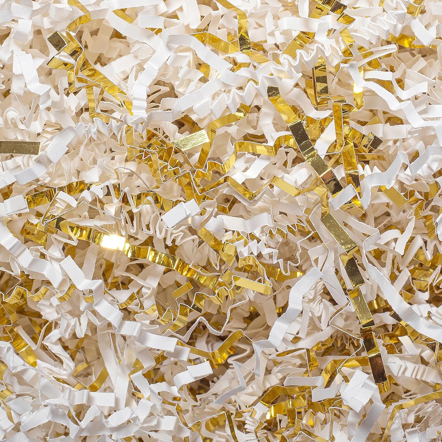 2 LB Crinkle Paper Filler Yellow Shredded Paper for Gift Box | Gift Basket Bag Filler - Grass Cushion Stuffing for Christmas Holiday Gift Wrapping Crinkle Cut Paper Shred Filler