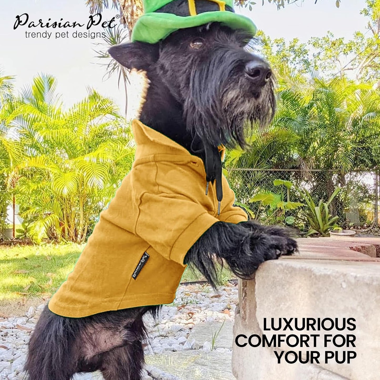 Dog Polo Shirt – Classic Yellow Cotton Pet Apparel with Collar & Buttons, Soft Breathable Puppy T-Shirt - Cute Dog Clothes - Ideal Summer Clothes for Large Dogs - Shirts for Dogs Boy Girl