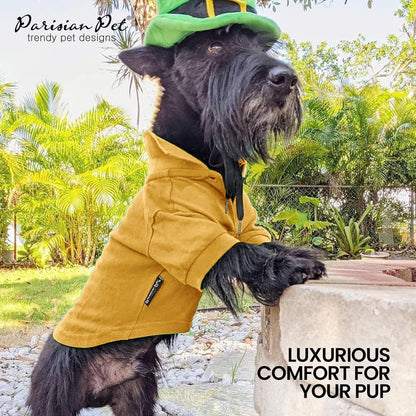 Dog Polo Shirt – Classic Yellow Cotton Pet Apparel with Collar & Buttons, Soft Breathable Puppy T-Shirt - Cute Dog Clothes - Ideal Summer Clothes for Large Dogs - Shirts for Dogs Boy Girl