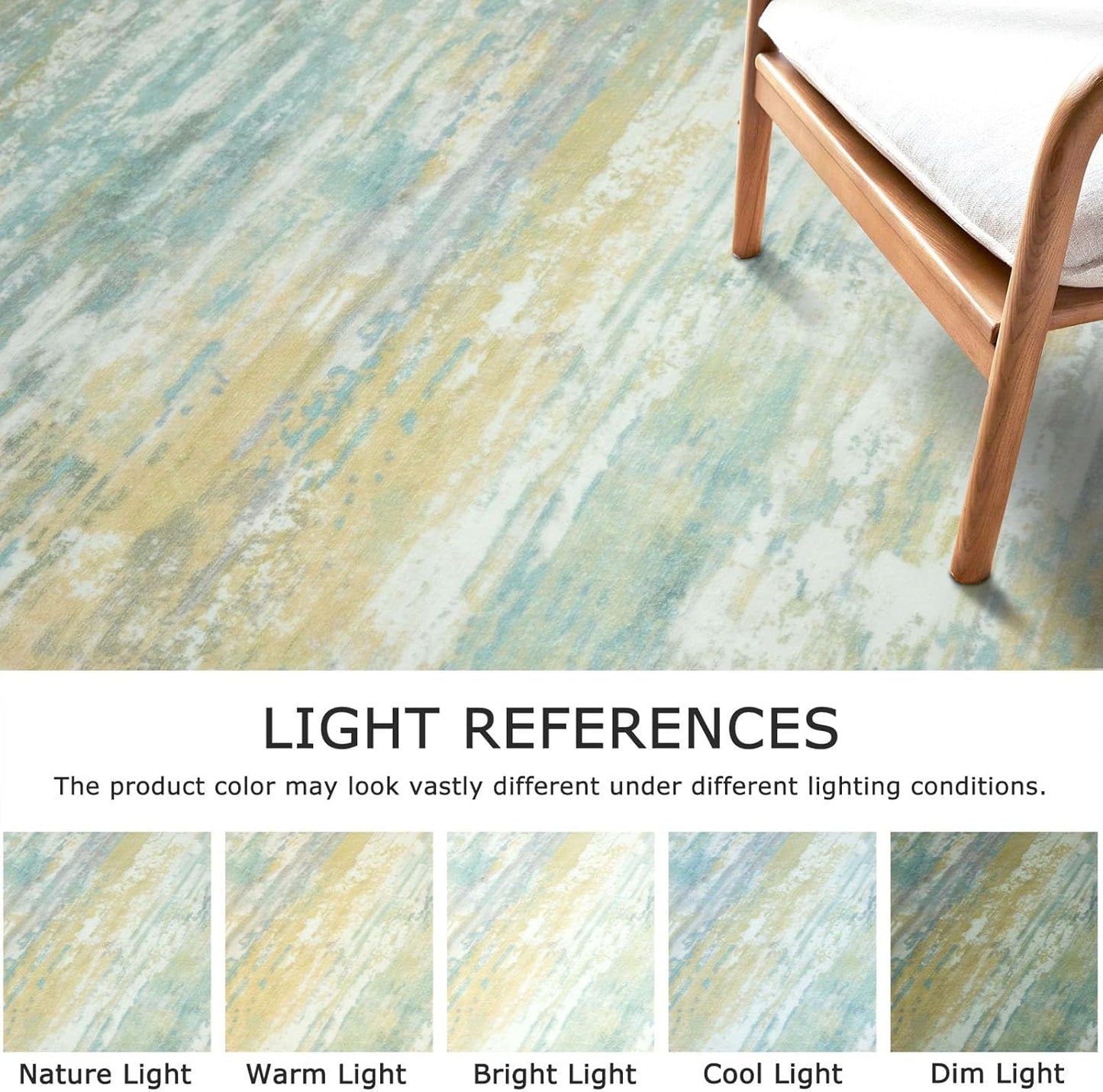 Modern Abstract Hallway Runner Rug, 2x8 Kitchen Rugs Non-Slip Washable Soft Striped Runner Rugs, Print Light Green Yellow Carpet Runner for Entryway Bathroom Laundry Room Foyer