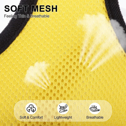 Small Dog Harness, No Pull Step-in Puppy Pet Vest, Yellow | Soft Light Breathable Air Mesh Puppy Harnesses, Easy on,Adjustable for Dogs and Cats,Easy Walking,Running,Training,Medium