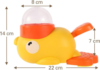 Duck-Shaped Dog Slow Feeder Puzzle Toy - 2-in-1 Interactive Dog Toys,Pets Treat Food Dispenser, Treat Dispensing Enrichment Toys for Dogs - IQ Training for Smart Puppies Play Together Yellow