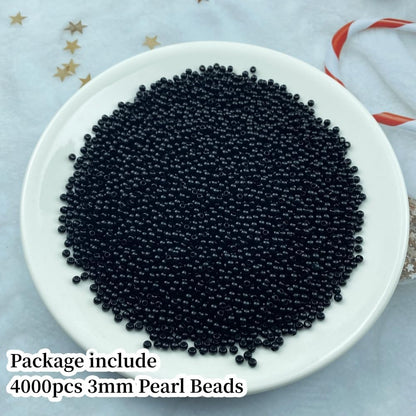 1000 Pcs Pearl Craft Beads - Loose Pearls, 6mm Round Spacer Beads for Earring, Bracelet, Necklace, Key Chains, Jewelry DIY Craft Making, Decoration and Vase Filler (6mm, Gold Yellow)