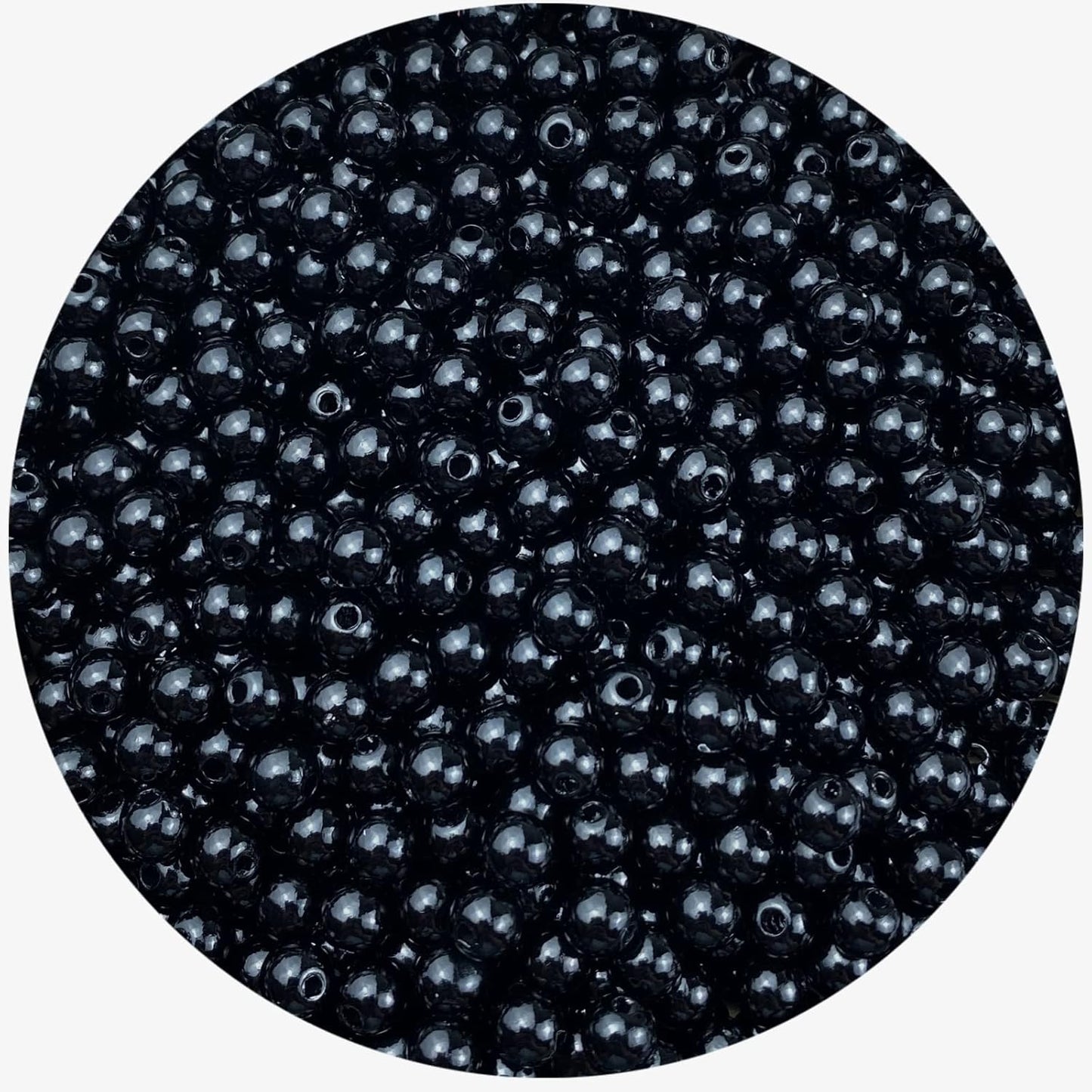 1000 Pcs Pearl Craft Beads - Loose Pearls, 6mm Round Spacer Beads for Earring, Bracelet, Necklace, Key Chains, Jewelry DIY Craft Making, Decoration and Vase Filler (6mm, Gold Yellow)