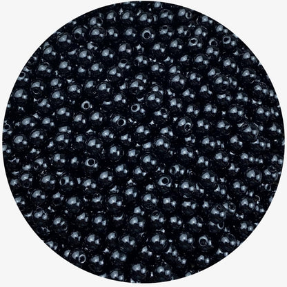 1000 Pcs Pearl Craft Beads - Loose Pearls, 6mm Round Spacer Beads for Earring, Bracelet, Necklace, Key Chains, Jewelry DIY Craft Making, Decoration and Vase Filler (6mm, Gold Yellow)
