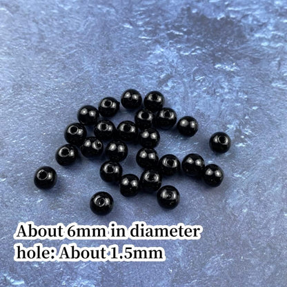 1000 Pcs Pearl Craft Beads - Loose Pearls, 6mm Round Spacer Beads for Earring, Bracelet, Necklace, Key Chains, Jewelry DIY Craft Making, Decoration and Vase Filler (6mm, Gold Yellow)