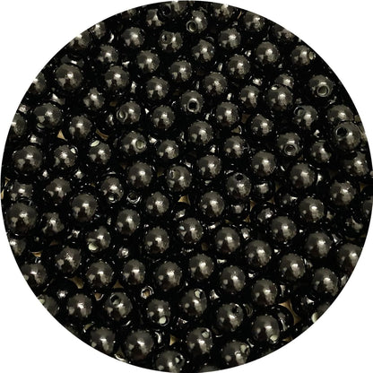 1000 Pcs Pearl Craft Beads - Loose Pearls, 6mm Round Spacer Beads for Earring, Bracelet, Necklace, Key Chains, Jewelry DIY Craft Making, Decoration and Vase Filler (6mm, Gold Yellow)