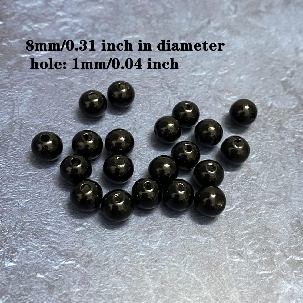 1000 Pcs Pearl Craft Beads - Loose Pearls, 6mm Round Spacer Beads for Earring, Bracelet, Necklace, Key Chains, Jewelry DIY Craft Making, Decoration and Vase Filler (6mm, Gold Yellow)