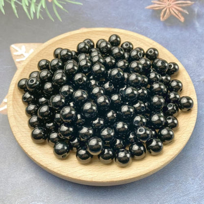 1000 Pcs Pearl Craft Beads - Loose Pearls, 6mm Round Spacer Beads for Earring, Bracelet, Necklace, Key Chains, Jewelry DIY Craft Making, Decoration and Vase Filler (6mm, Gold Yellow)