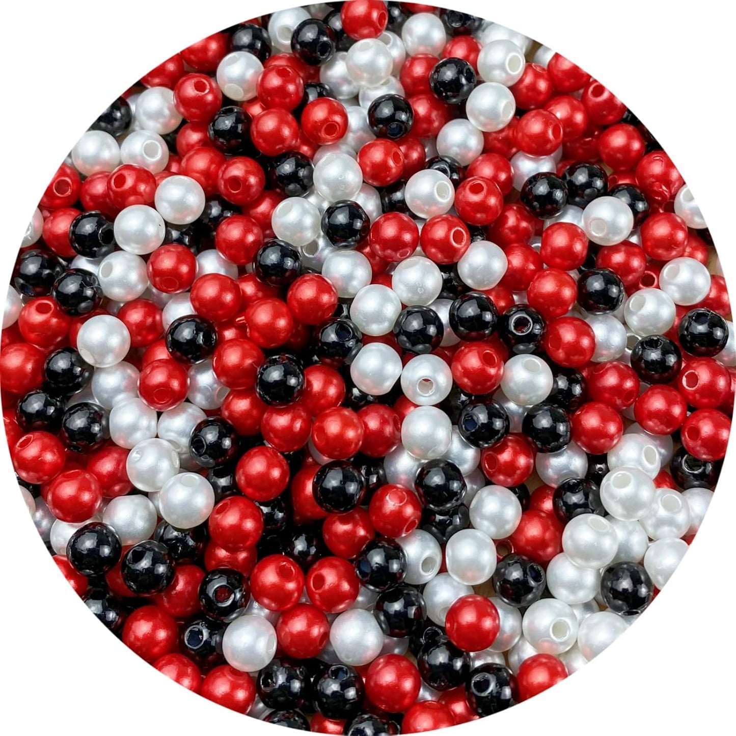1000 Pcs Pearl Craft Beads - Loose Pearls, 6mm Round Spacer Beads for Earring, Bracelet, Necklace, Key Chains, Jewelry DIY Craft Making, Decoration and Vase Filler (6mm, Gold Yellow)