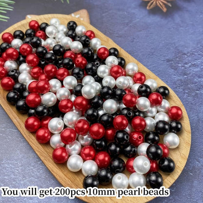 1000 Pcs Pearl Craft Beads - Loose Pearls, 6mm Round Spacer Beads for Earring, Bracelet, Necklace, Key Chains, Jewelry DIY Craft Making, Decoration and Vase Filler (6mm, Gold Yellow)