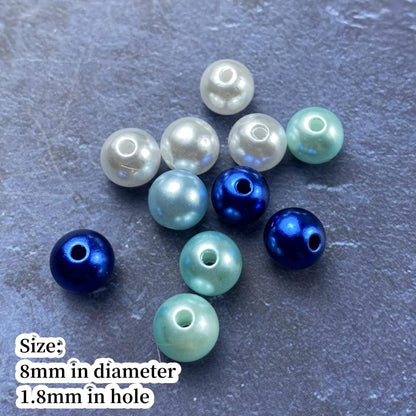 1000 Pcs Pearl Craft Beads - Loose Pearls, 6mm Round Spacer Beads for Earring, Bracelet, Necklace, Key Chains, Jewelry DIY Craft Making, Decoration and Vase Filler (6mm, Gold Yellow)