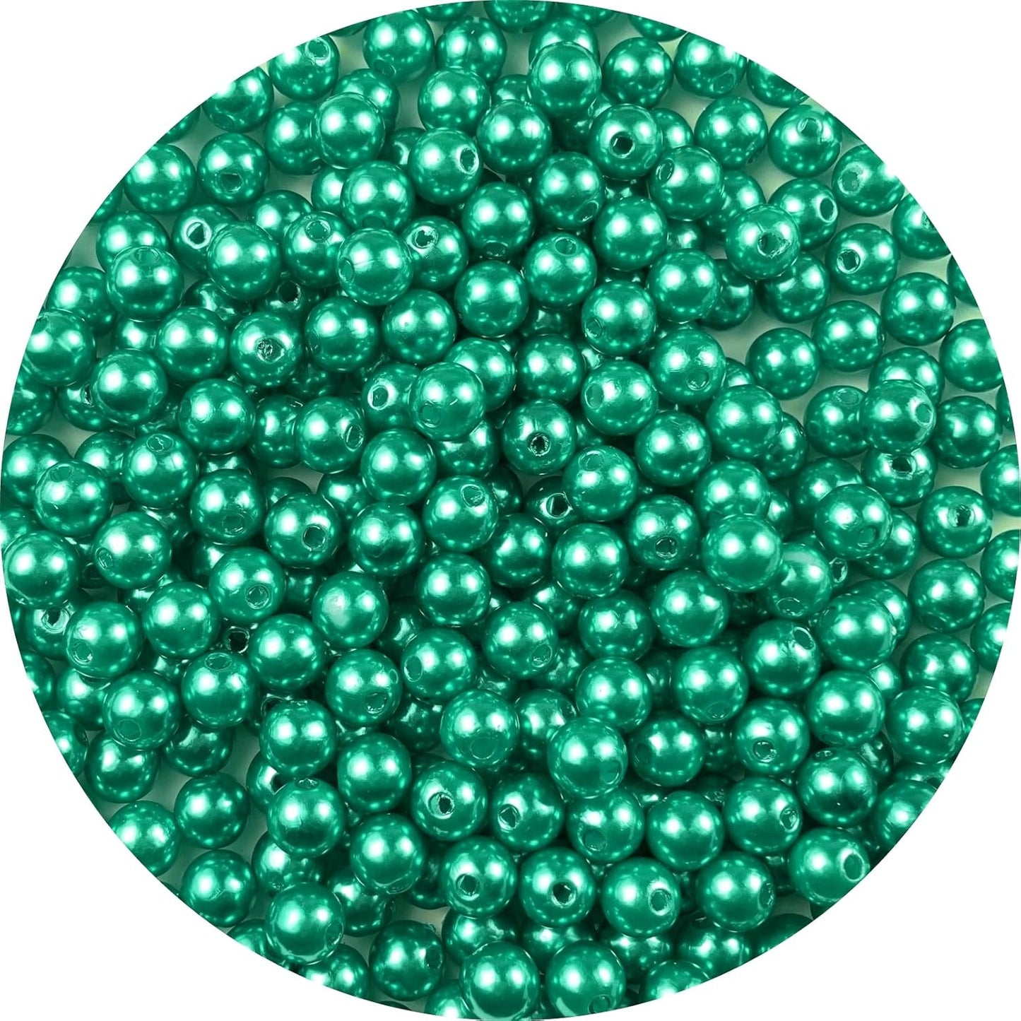 1000 Pcs Pearl Craft Beads - Loose Pearls, 6mm Round Spacer Beads for Earring, Bracelet, Necklace, Key Chains, Jewelry DIY Craft Making, Decoration and Vase Filler (6mm, Gold Yellow)