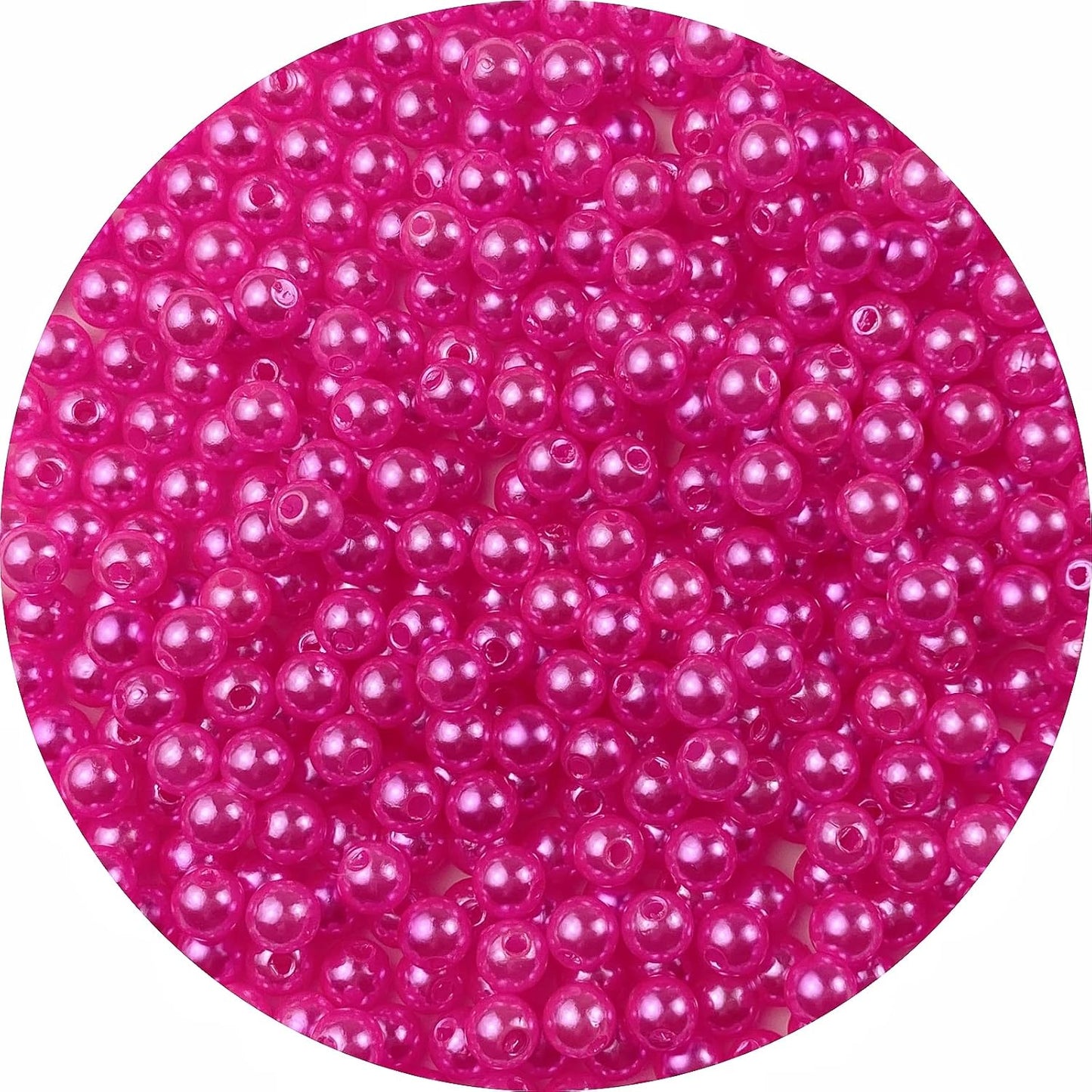 1000 Pcs Pearl Craft Beads - Loose Pearls, 6mm Round Spacer Beads for Earring, Bracelet, Necklace, Key Chains, Jewelry DIY Craft Making, Decoration and Vase Filler (6mm, Gold Yellow)