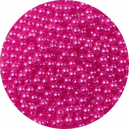 1000 Pcs Pearl Craft Beads - Loose Pearls, 6mm Round Spacer Beads for Earring, Bracelet, Necklace, Key Chains, Jewelry DIY Craft Making, Decoration and Vase Filler (6mm, Gold Yellow)