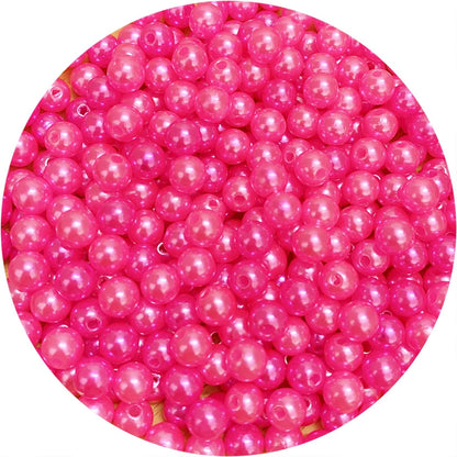 1000 Pcs Pearl Craft Beads - Loose Pearls, 6mm Round Spacer Beads for Earring, Bracelet, Necklace, Key Chains, Jewelry DIY Craft Making, Decoration and Vase Filler (6mm, Gold Yellow)