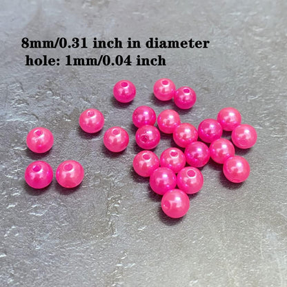 1000 Pcs Pearl Craft Beads - Loose Pearls, 6mm Round Spacer Beads for Earring, Bracelet, Necklace, Key Chains, Jewelry DIY Craft Making, Decoration and Vase Filler (6mm, Gold Yellow)
