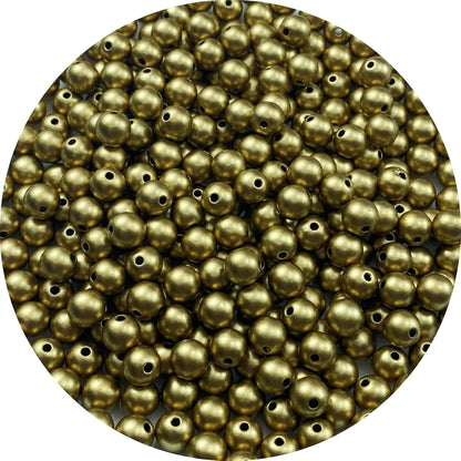 1000 Pcs Pearl Craft Beads - Loose Pearls, 6mm Round Spacer Beads for Earring, Bracelet, Necklace, Key Chains, Jewelry DIY Craft Making, Decoration and Vase Filler (6mm, Gold Yellow)