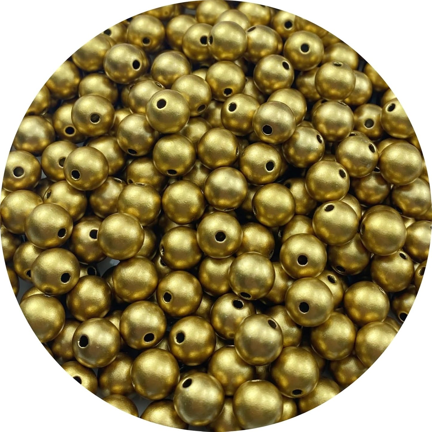 1000 Pcs Pearl Craft Beads - Loose Pearls, 6mm Round Spacer Beads for Earring, Bracelet, Necklace, Key Chains, Jewelry DIY Craft Making, Decoration and Vase Filler (6mm, Gold Yellow)