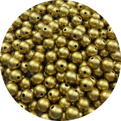 1000 Pcs Pearl Craft Beads - Loose Pearls, 6mm Round Spacer Beads for Earring, Bracelet, Necklace, Key Chains, Jewelry DIY Craft Making, Decoration and Vase Filler (6mm, Gold Yellow)