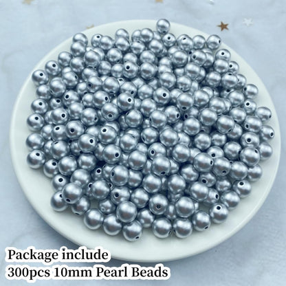 1000 Pcs Pearl Craft Beads - Loose Pearls, 6mm Round Spacer Beads for Earring, Bracelet, Necklace, Key Chains, Jewelry DIY Craft Making, Decoration and Vase Filler (6mm, Gold Yellow)
