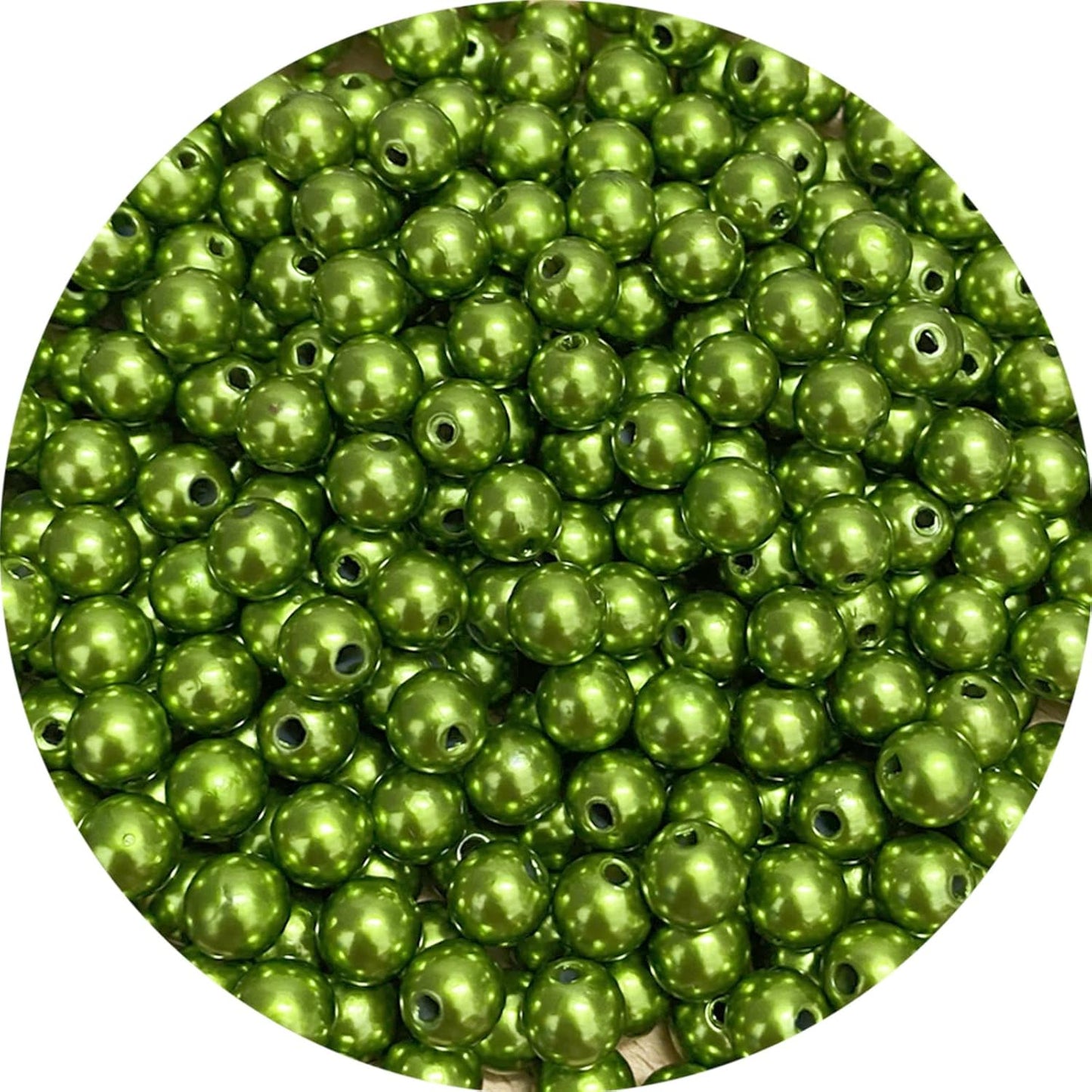 1000 Pcs Pearl Craft Beads - Loose Pearls, 6mm Round Spacer Beads for Earring, Bracelet, Necklace, Key Chains, Jewelry DIY Craft Making, Decoration and Vase Filler (6mm, Gold Yellow)