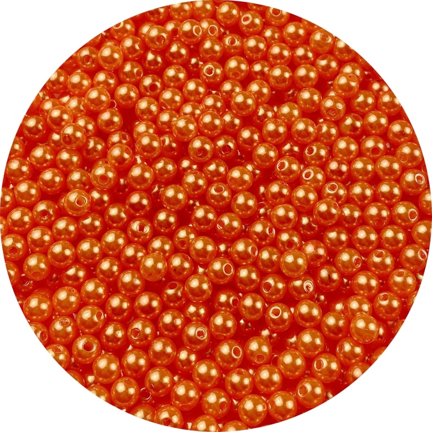 1000 Pcs Pearl Craft Beads - Loose Pearls, 6mm Round Spacer Beads for Earring, Bracelet, Necklace, Key Chains, Jewelry DIY Craft Making, Decoration and Vase Filler (6mm, Gold Yellow)