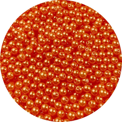1000 Pcs Pearl Craft Beads - Loose Pearls, 6mm Round Spacer Beads for Earring, Bracelet, Necklace, Key Chains, Jewelry DIY Craft Making, Decoration and Vase Filler (6mm, Gold Yellow)