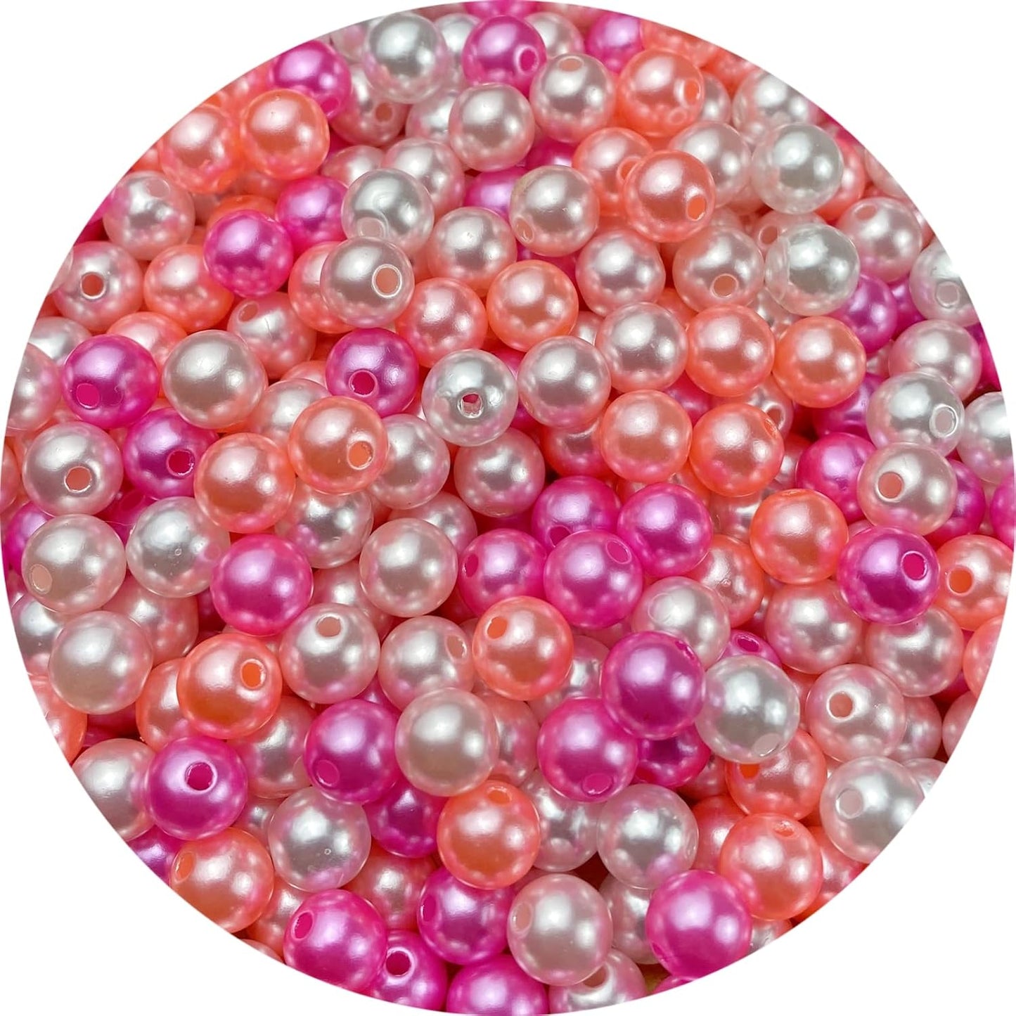1000 Pcs Pearl Craft Beads - Loose Pearls, 6mm Round Spacer Beads for Earring, Bracelet, Necklace, Key Chains, Jewelry DIY Craft Making, Decoration and Vase Filler (6mm, Gold Yellow)