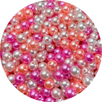 1000 Pcs Pearl Craft Beads - Loose Pearls, 6mm Round Spacer Beads for Earring, Bracelet, Necklace, Key Chains, Jewelry DIY Craft Making, Decoration and Vase Filler (6mm, Gold Yellow)