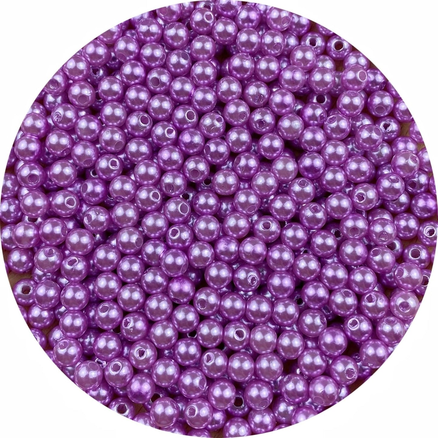 1000 Pcs Pearl Craft Beads - Loose Pearls, 6mm Round Spacer Beads for Earring, Bracelet, Necklace, Key Chains, Jewelry DIY Craft Making, Decoration and Vase Filler (6mm, Gold Yellow)