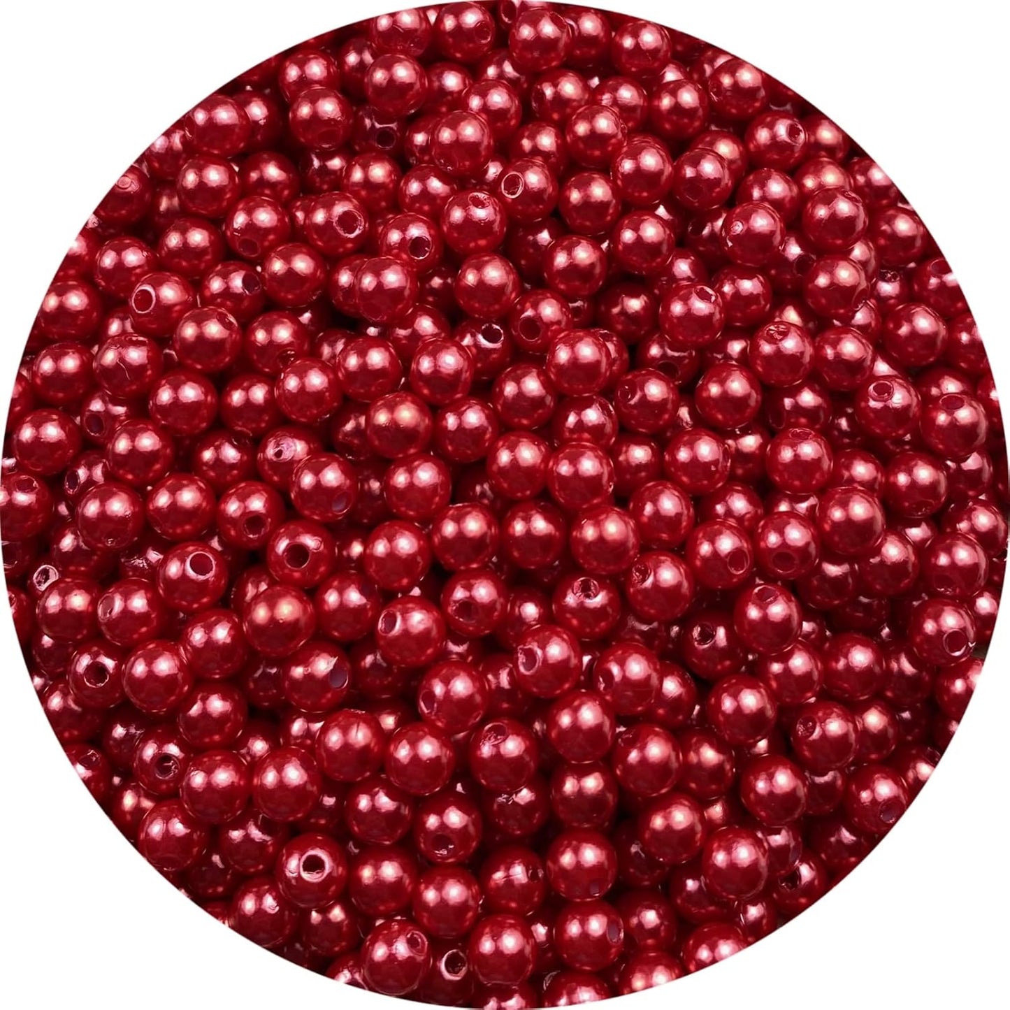 1000 Pcs Pearl Craft Beads - Loose Pearls, 6mm Round Spacer Beads for Earring, Bracelet, Necklace, Key Chains, Jewelry DIY Craft Making, Decoration and Vase Filler (6mm, Gold Yellow)