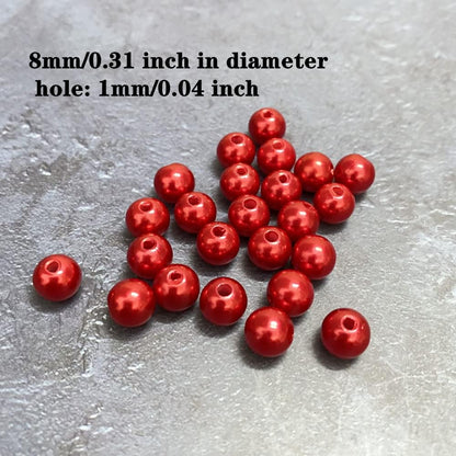 1000 Pcs Pearl Craft Beads - Loose Pearls, 6mm Round Spacer Beads for Earring, Bracelet, Necklace, Key Chains, Jewelry DIY Craft Making, Decoration and Vase Filler (6mm, Gold Yellow)