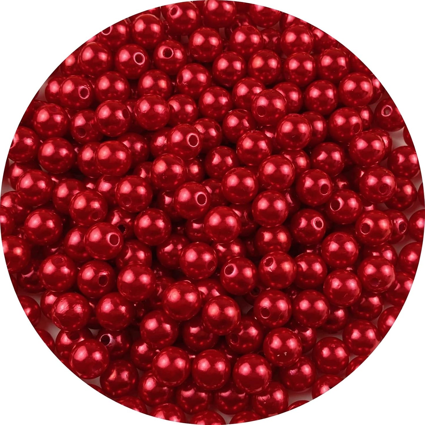 1000 Pcs Pearl Craft Beads - Loose Pearls, 6mm Round Spacer Beads for Earring, Bracelet, Necklace, Key Chains, Jewelry DIY Craft Making, Decoration and Vase Filler (6mm, Gold Yellow)