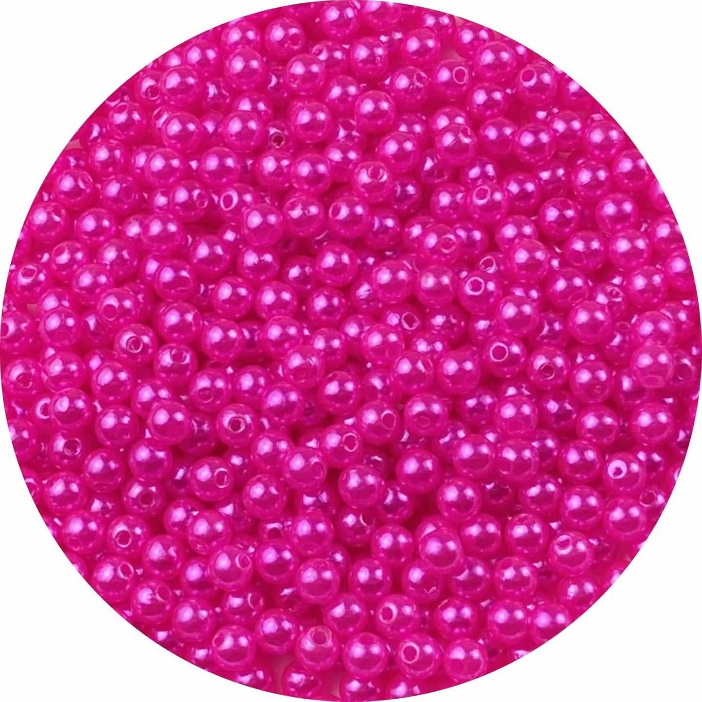 1000 Pcs Pearl Craft Beads - Loose Pearls, 6mm Round Spacer Beads for Earring, Bracelet, Necklace, Key Chains, Jewelry DIY Craft Making, Decoration and Vase Filler (6mm, Gold Yellow)