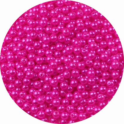 1000 Pcs Pearl Craft Beads - Loose Pearls, 6mm Round Spacer Beads for Earring, Bracelet, Necklace, Key Chains, Jewelry DIY Craft Making, Decoration and Vase Filler (6mm, Gold Yellow)