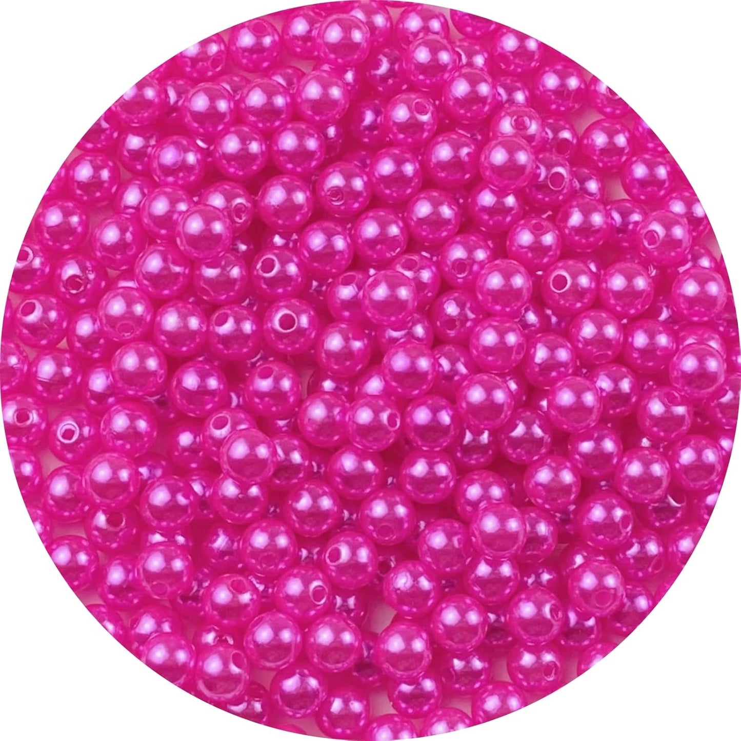 1000 Pcs Pearl Craft Beads - Loose Pearls, 6mm Round Spacer Beads for Earring, Bracelet, Necklace, Key Chains, Jewelry DIY Craft Making, Decoration and Vase Filler (6mm, Gold Yellow)