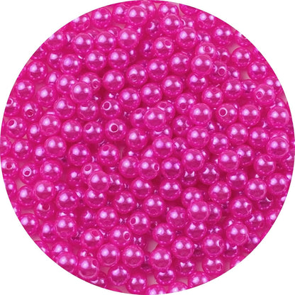 1000 Pcs Pearl Craft Beads - Loose Pearls, 6mm Round Spacer Beads for Earring, Bracelet, Necklace, Key Chains, Jewelry DIY Craft Making, Decoration and Vase Filler (6mm, Gold Yellow)