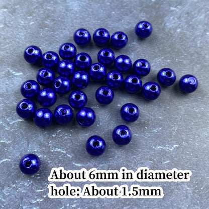 1000 Pcs Pearl Craft Beads - Loose Pearls, 6mm Round Spacer Beads for Earring, Bracelet, Necklace, Key Chains, Jewelry DIY Craft Making, Decoration and Vase Filler (6mm, Gold Yellow)