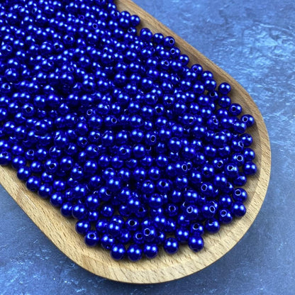 1000 Pcs Pearl Craft Beads - Loose Pearls, 6mm Round Spacer Beads for Earring, Bracelet, Necklace, Key Chains, Jewelry DIY Craft Making, Decoration and Vase Filler (6mm, Gold Yellow)